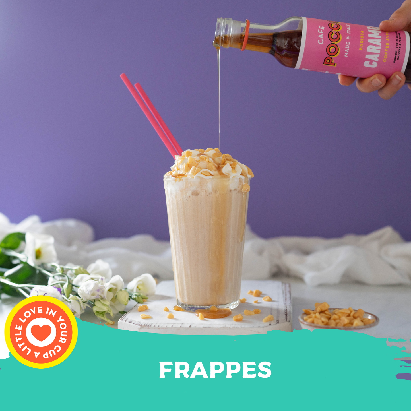 Cafe Pocco Caramel Coffee Syrup 75cl with pump