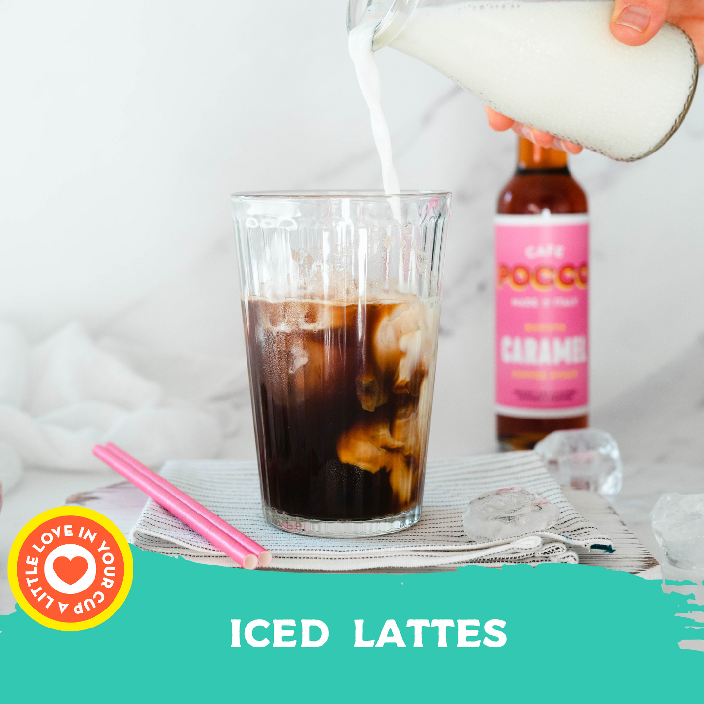 Cafe Pocco Caramel Coffee Syrup 75cl with pump