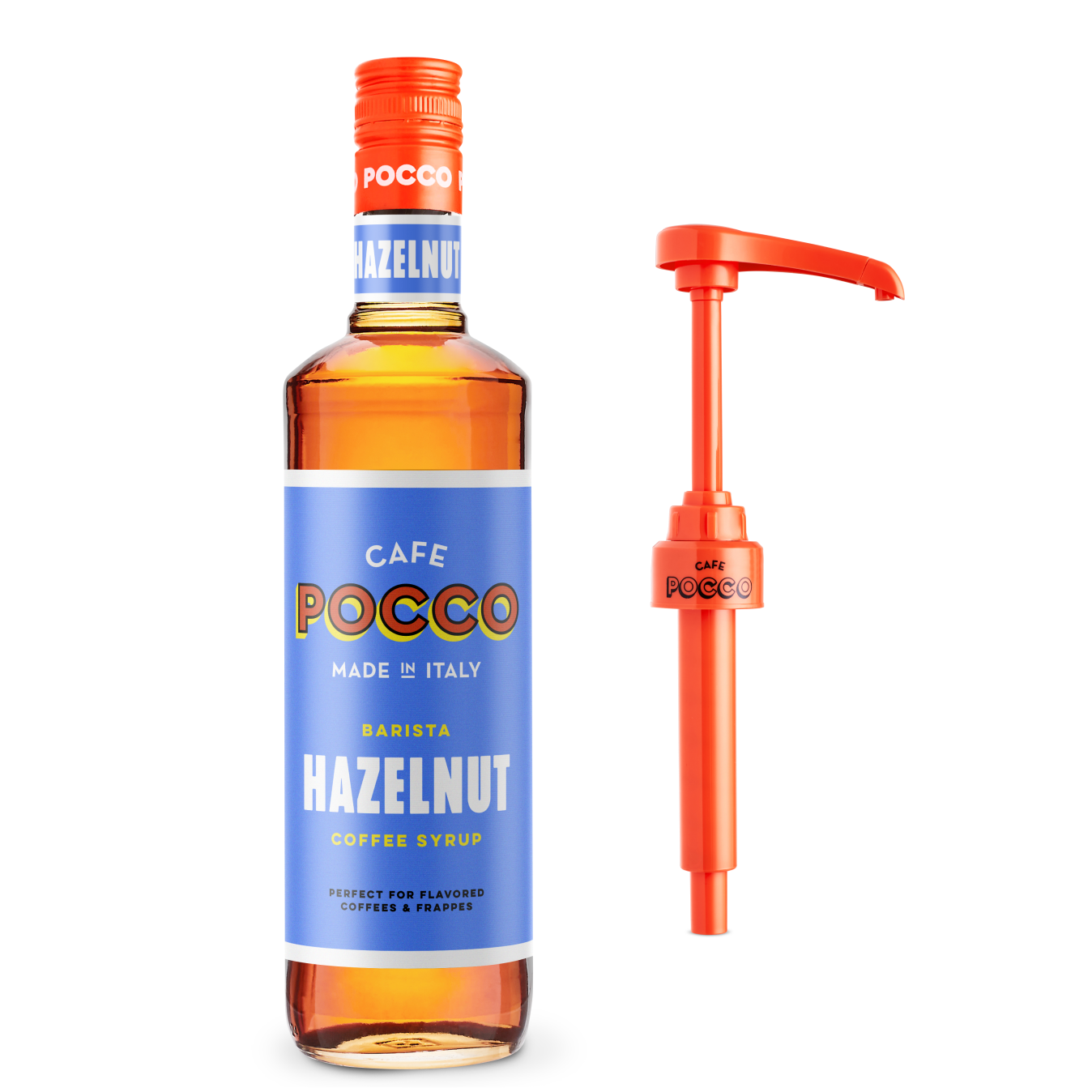 Cafe Pocco Hazlenut Coffee Syrup 75cl with pump