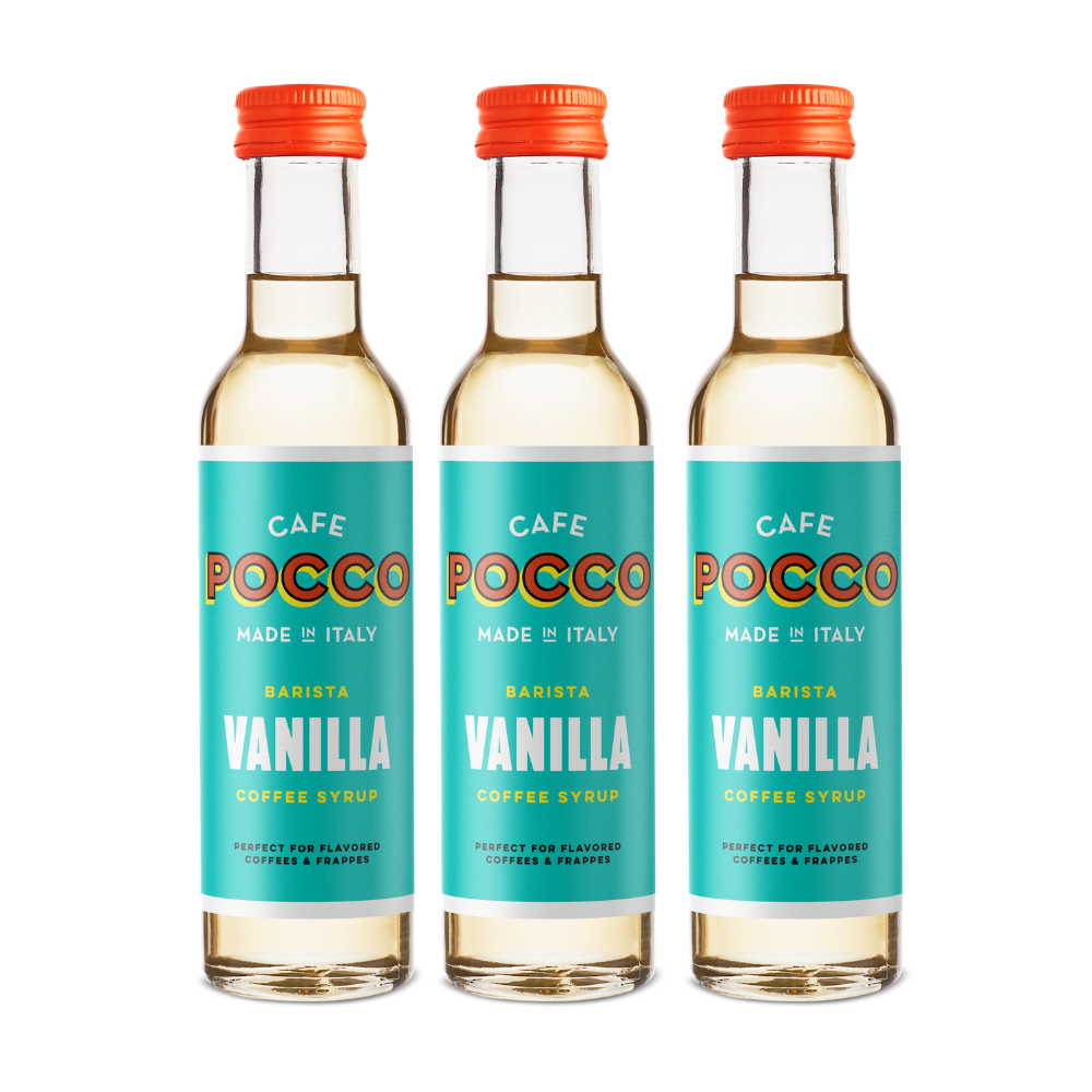 Cafe Pocco Vanilla Italian Coffee Syrup 3 x 25cl