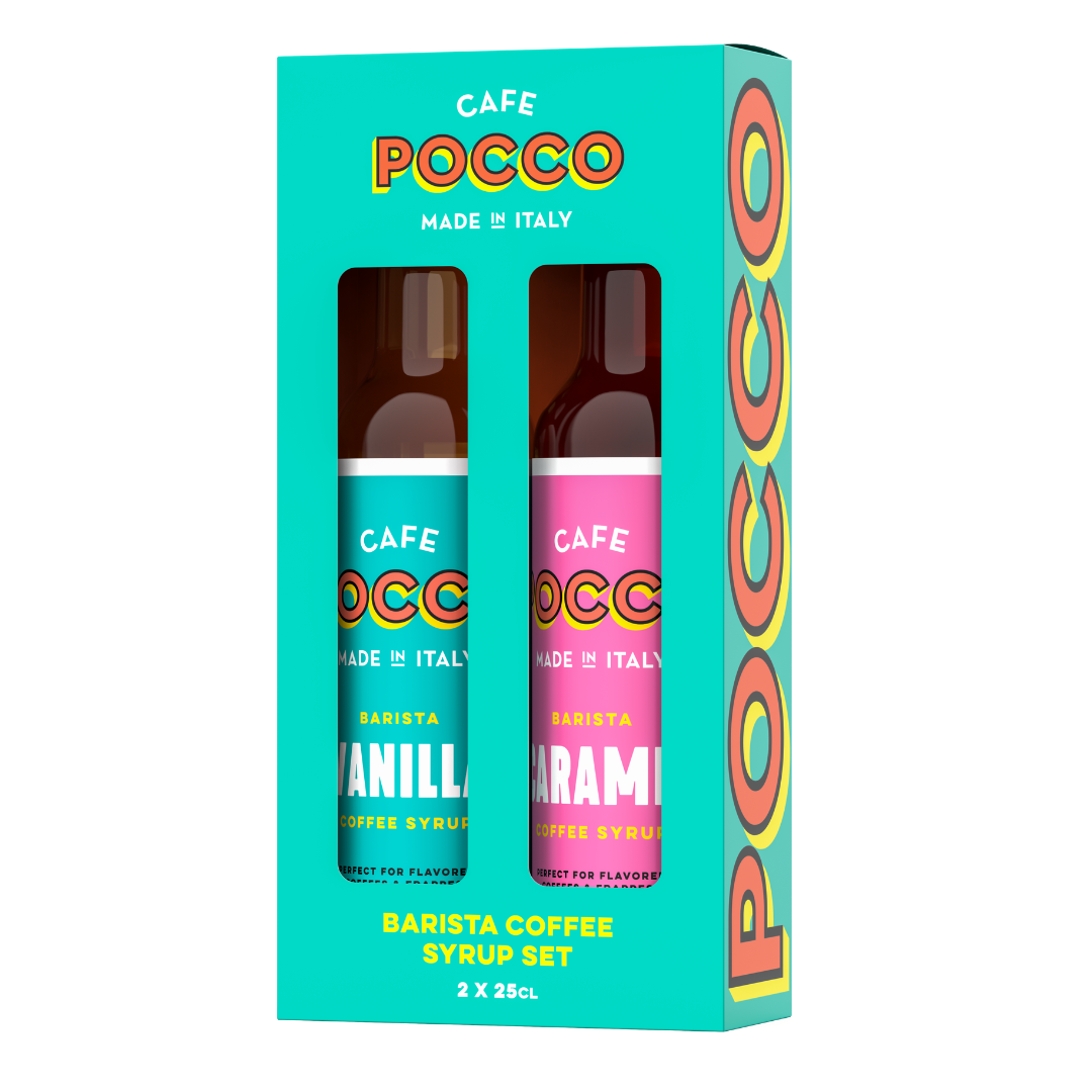 Cafe Pocco Barista Coffee Syrup Set - 25cl Vanilla & 25cl Caramel
