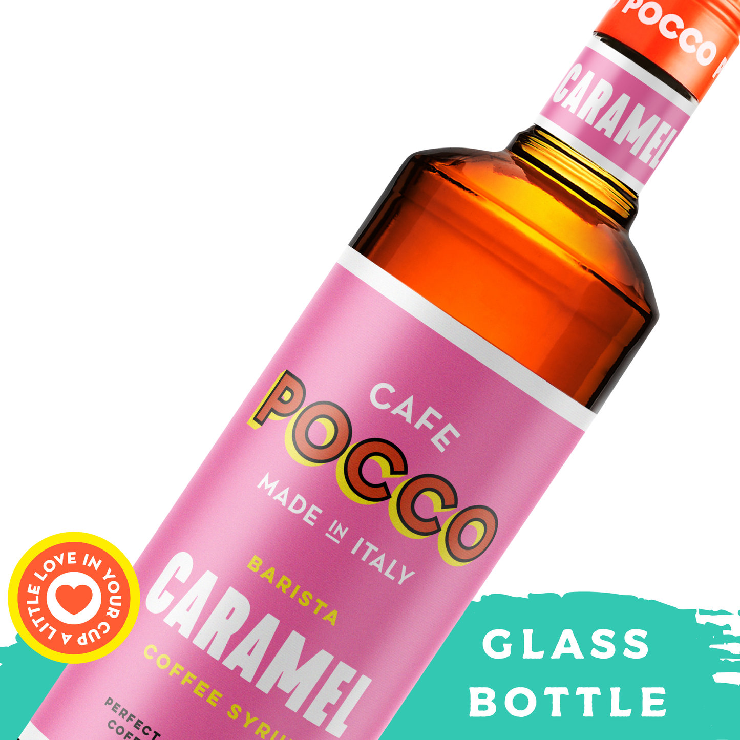 Cafe Pocco Italian Collection Coffee Syrups (3 x 75cl) with 3 x 10ml reusable barista pumps