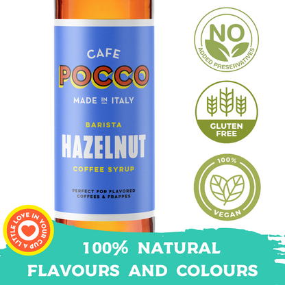 Cafe Pocco Hazlenut Coffee Syrup 75cl with pump