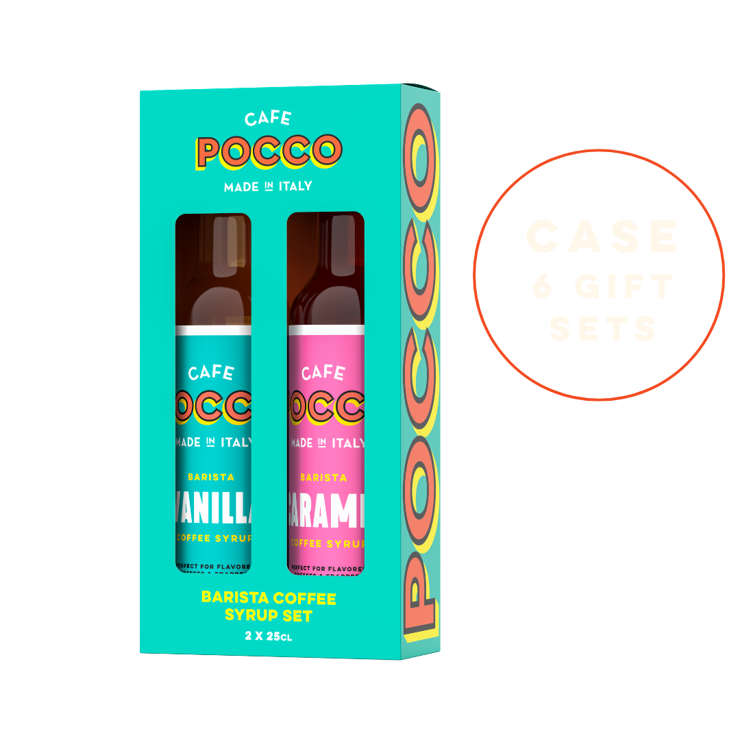 Case (6 x Gift Pack) Cafe Pocco Gift set 2- x 25cl Caramel & Vanilla