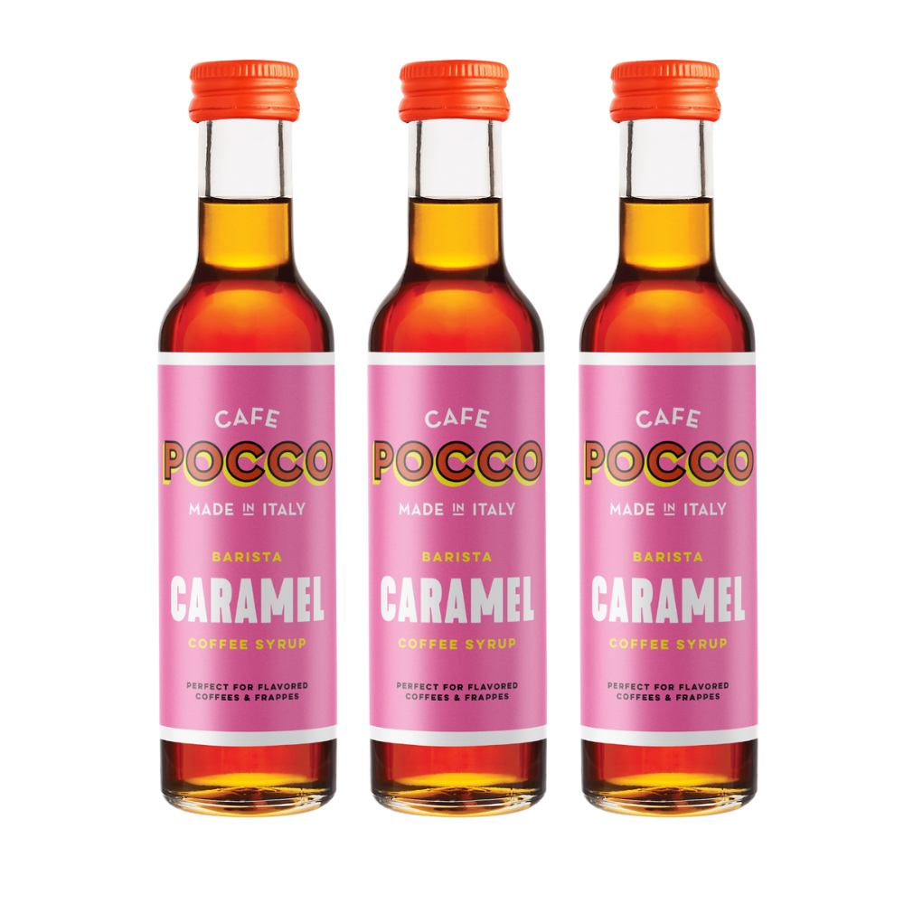 3 x 25cl Cafe Pocco Caramel Coffee Syrup
