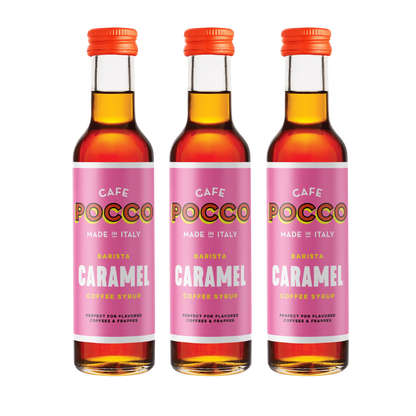 3 x 25cl Cafe Pocco Caramel Coffee Syrup